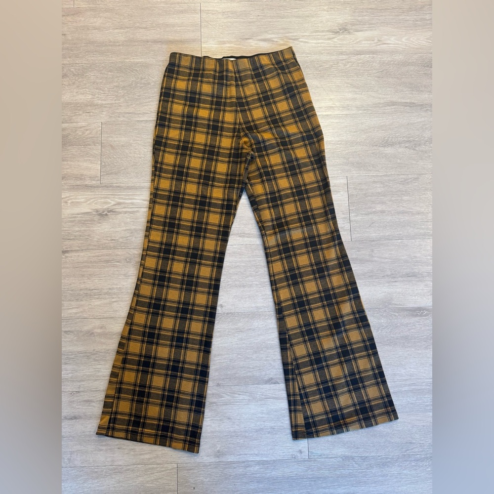 Forever 21 Mustard and Black Plaid Pants